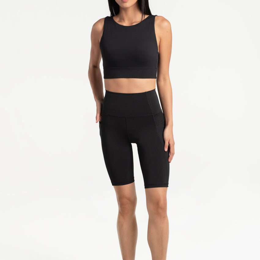 LOLE Step Up Biker Shorts - Black Beauty