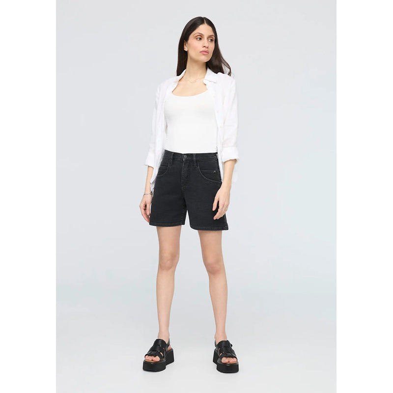 DU/ER Women's Stretch Canvas High Rise Relaxed Short