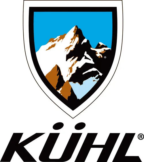 KUHL Logo, mountain inside shield shape