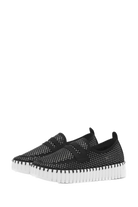Ilse Jacobsen Platform Flats - Lurex Black