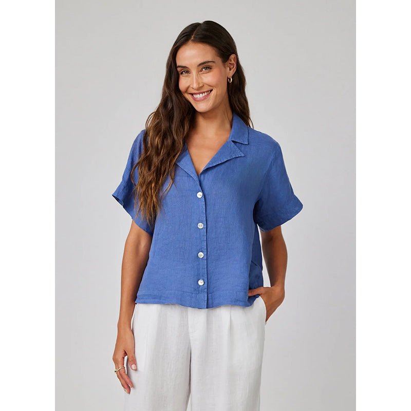 Bella Dahl Short Sleeve Flowy Button Down