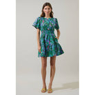 Sugarlips Vesper Floral Aylin Smocked Mini Dress