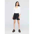 DU/ER Women's Stretch Canvas High Rise Relaxed Short