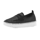 Ilse Jacobsen Platform Flats - Lurex Black