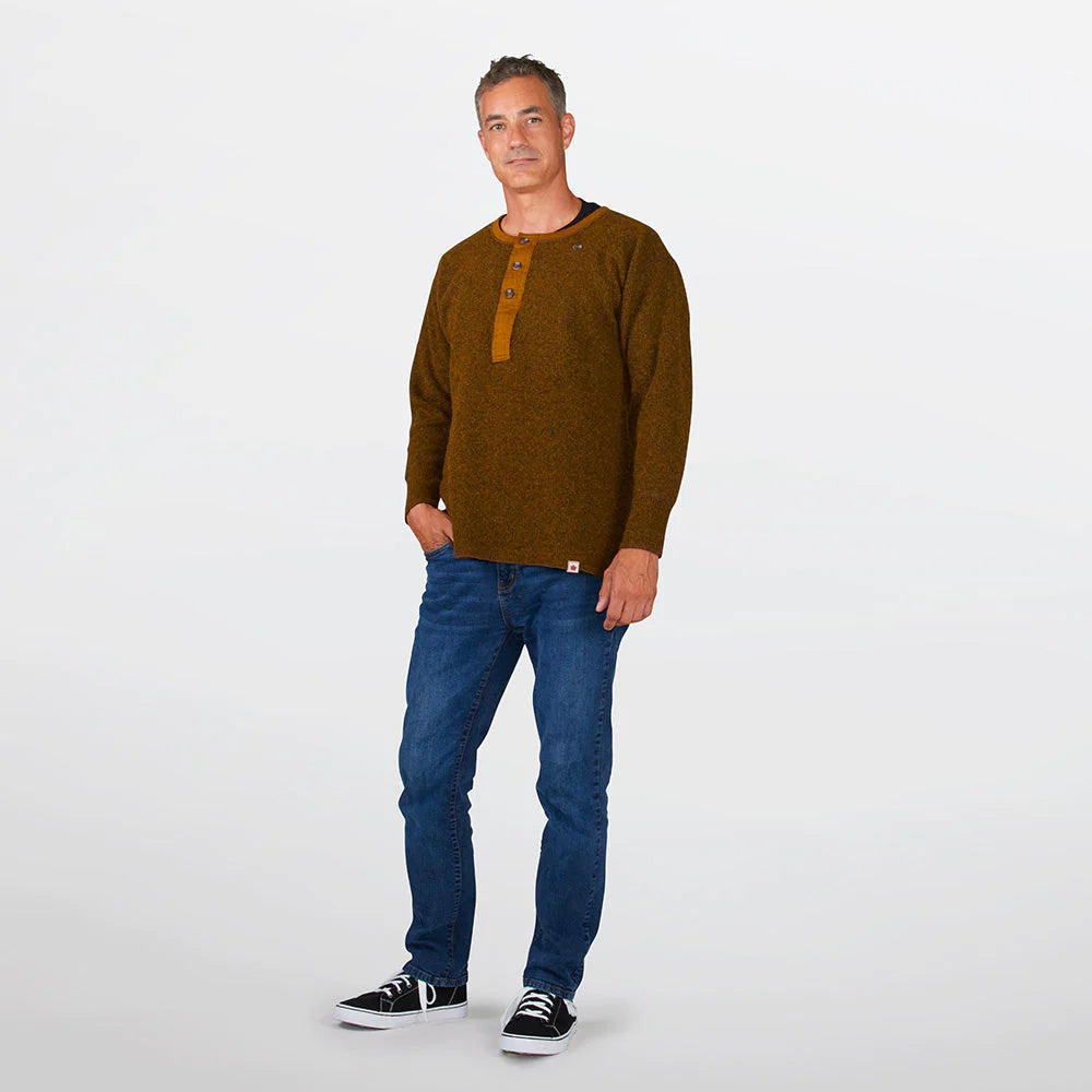 Stanfields Men's Heritage Heavy Weight Wool Henley